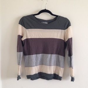 Comme Toi Striped Long Sleeve Top